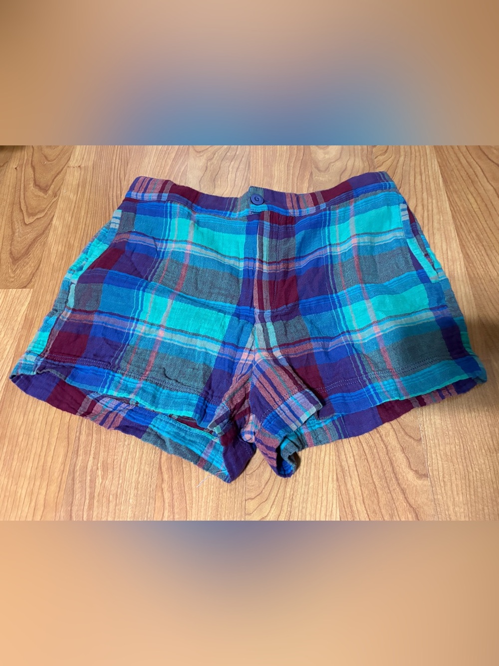 Free People Isla Plaid Shorts Women’s Multicolor Size 12